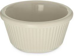 Carlisle S282-842 12 Piece Melamine Cash and Carry Fluted Ramekin Set, 3 oz Capacity, 1.43" Height, Bone (Case...