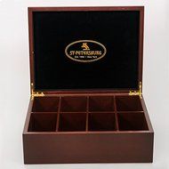 Beautiful Wooden Lacquer Box. Still Life Tea Bag Storage Box. N6