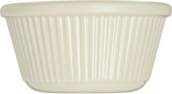Carlisle S282-842 12 Piece Melamine Cash and Carry Fluted Ramekin Set, 3 oz Capacity, 1.43" Height, Bone (Case... N3