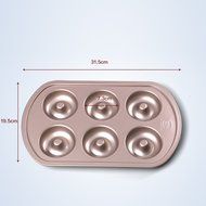 Baking Mold Carbon Steel Cake Mold Non-stick Baking Pan 6 Cubes DIY Donuts Mould Tools Baking Bun Tray N3