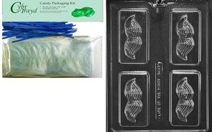 Cybrtrayd D113 Mustache Soap Bar Chocolate Candy Mold with Exclusive Cybrtrayd Copyrighted Chocolate Molding Instructions N3