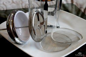 MARGRA French Press Coffee & Tea Maker Set - Elegant Design - Dual Filter System- Upgraded Thick Durable Glass N9