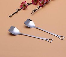 Minigianni Endurance Stainless Steel 1 Tablespoon Measuring Coffee Scoop Spoon, Set of 4 (Heart Shaped) N2