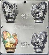 Turkey 3 Inch Assembly Chocolate Candy Mold Thanksgiving 1013