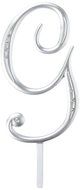 Lillian Rose Rhinestone, Monogrammed Letter G, 5.5-Inch, Silver