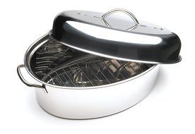 10-Quart Stainless Steel Oval Roaster Set