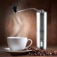 UYIKOO &reg; Manual Slim Coffee Grinder and Conical Ceramic Burr Spice Mill,Coffee Grinder, Precise Stainless Steel... N4