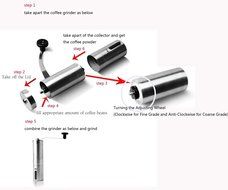 UYIKOO &reg; Manual Slim Coffee Grinder and Conical Ceramic Burr Spice Mill,Coffee Grinder, Precise Stainless Steel... N5