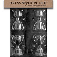 Dress My Cupcake DMCS042 Chocolate Candy Mold, 3D Trophy