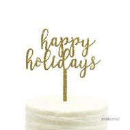 Andaz Press Holiday Acrylic Cake Toppers, Gold Glitter, Happy New Year, 1-Pack, 2017 2018 2019 2020 N7