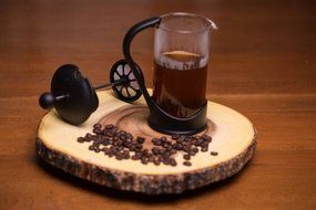 Gourmet Single Serve Shatter Resistant Black French Press Coffee Brewer N4