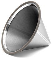 Pour Over Coffee Filter - Reusable Cone Dripper with Silicone Grip for Chemex, Hario V60 and other Coffee Carafes N5