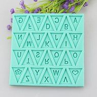 Sher Flag Letter Texture Pad Fondant Cake Molds Chocolate Mould For The Kitchen Baking N4