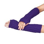 Long Fingerless Gloves,Morecome Winter Wrist Arm Hand Warmer Knitted Mitten (Black) N18