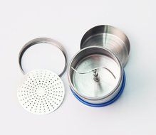 Signstek Stainless Steel Coffee Art Tool Set Cappuccino Latte Cocoa Powder Dispenser Tank Mould N3