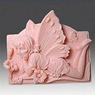 Pinkie Tm Flower Fairy Butterfly Shaped Soap Mold,Resin Clay Chocolate Candy Silicone Cake Mould,Fondant Cake...