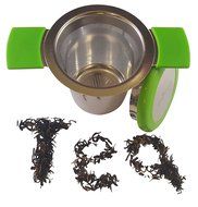Premium Tea Infuser Brew-In-Mug Stainless Steel with Long Handles for Steeping Loose Leaf Tea, Lid Included (Green) N8