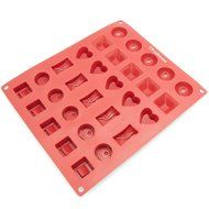 Freshware 30-cavity Silicone Chocolate, Jelly and Candy Mold Red N2