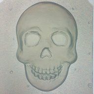 Flexible Resin or Chocolate Mold Skull N2