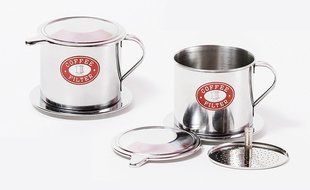 Vietnamese Coffee Filter Press. Screw Down Insert. Dripper Mechanism. Made in Vietnam. Sizes S, M, or L in 1,... N7