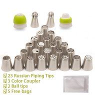 Russian Piping Tips &amp; Cake Decoration Nozzles Set By KESTILOS- Stainless Steel Set Of 23 Pieces- Ideal For Decorating... N5