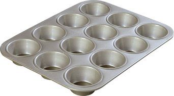 Carlisle 601830 Steeluminum Heavy Duty 12 Cup Cupcake Pan, 14" Length x 10.62" Width, 3.5-oz. Capacity (Case of... N2