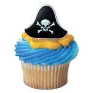 Pirate Hat Cupcake Rings - 24 ct N2
