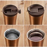 3PCS Starbucks Coffee Cup Luxury-car Stainless Steel Tumblers, Seal and Portable,17 oz,Golden Black White N3
