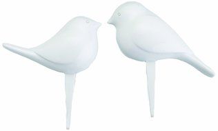 Lillian Rose CT220 W Pair of White Love Birds Cake Pick, 1.75-Inch N2
