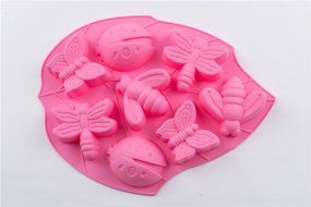 8 Cavity Insect Silicone Handmade DIY Cake Cookie Pudding Jello Chocolate Baking Mold Food Grade N3