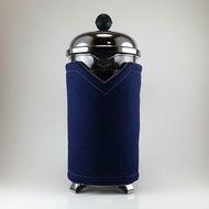 Navy Blue Solid, French Press Cozy, 8 cup, Handmade, Cafetiere Cosy N3