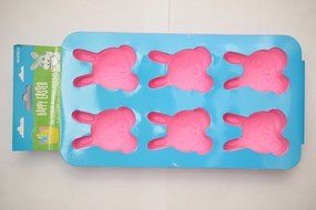 Silicone Easter Bunny Mold Best Gift for Holiday New Design Chocolate Mold Pink Color