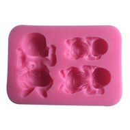LYNCH 3D Silicone Mold Sleeping Baby Shape Soap Mould For Wedding Decoration,Pink