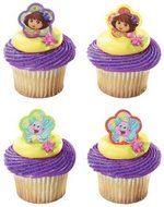Dora the Explorer and Boots Springtime Friends Cupcake Rings - 24 ct