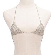 Underwear, PHOTNO Retro Fashion Silver Bra Body Pendant Necklace Chain Bikini Chain N8