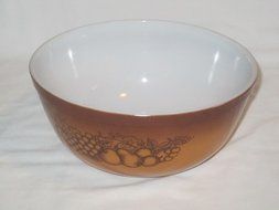 Vintage Pyrex " Old Orchard Brown " 2.5 Quart Mixing Batter Nesting Bowl N2