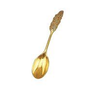 Retro Creative Coffee Scoops Stirring Spoon Sugar Spoon Tea Spoon with Fruit Fork Set of 6 (Silver) N29