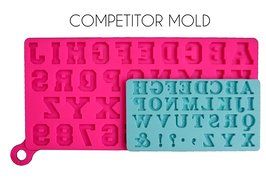 Silicone Alphabet Letter and Number Mold, Uppercase Letters and Numbers. Use with fondant, gum paste, chocolate...