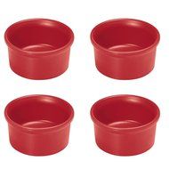 French Home Set of 4 3.5-inch Red Ramekin