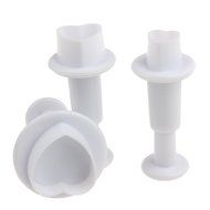 Sealike Cute Mini Heart Shape Cake Cookie Cutter Plunger Fondant Mold with Stylus N2