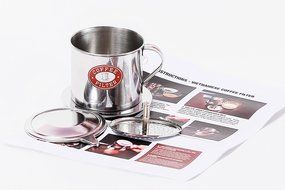 Vietnamese Coffee Filter Press. Screw Down Insert. Dripper Mechanism. Made in Vietnam. Sizes S, M, or L in 1,... N16