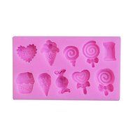 Sher Ice cream Shaped Silicone Fondant Cake Cake Chocolate Silicone Molds,Decoration Tools Bakeware N2