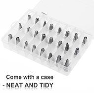 30 in 1 Cake Decorating Supplies, Vastar 24 Piece Professional Stainless Steel DIY Icing Tip Set Tools with 3... N3