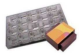 Fat Daddio's Magnetic Chocolate and Candy Mold Deco Rectangle, 20 Pieces