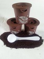 Like Nobody's Business (TM) EcoBrew Reusable Coffee Filters, 3 pk, for Keurig 1.0 + Bonus Coffee Spoon N4