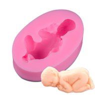 Fashionclubs 3D Silicone Newborn Baby Chocolate/Fondant/Candy Mold For Baby Showers