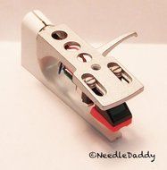 NEW SILVER TURNTABLE HEADSHELL + SANYO MG-09D CARTRIDGE + NEW NEEDLE