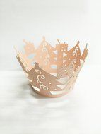 HUAL Cupcake Wrappers 50 Filigree Artistic Bake Cake Paper Cups Christmas tree Lace Laser Cut Liner Baking Cup... N11
