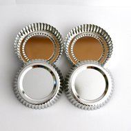 Tart Pan by Vanika, Pack of 4, Heavy Duty Tinned Steel Quiche Pans, Excellent Heat Conduction for Uniform Baking... N4