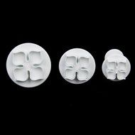 WHATWEARS 3x Hydrangea Fondant Cake Biscuit Sugarcraft Plunger Cutter Craft Mold Tool N6